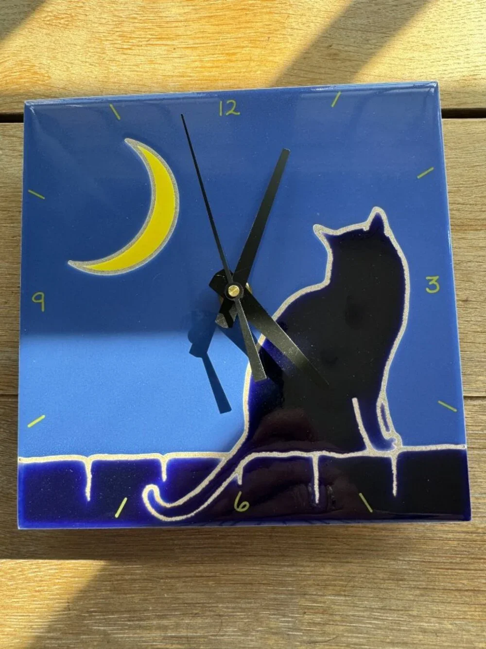 Moon & Cat Wall Clock With Quartex Movement 6